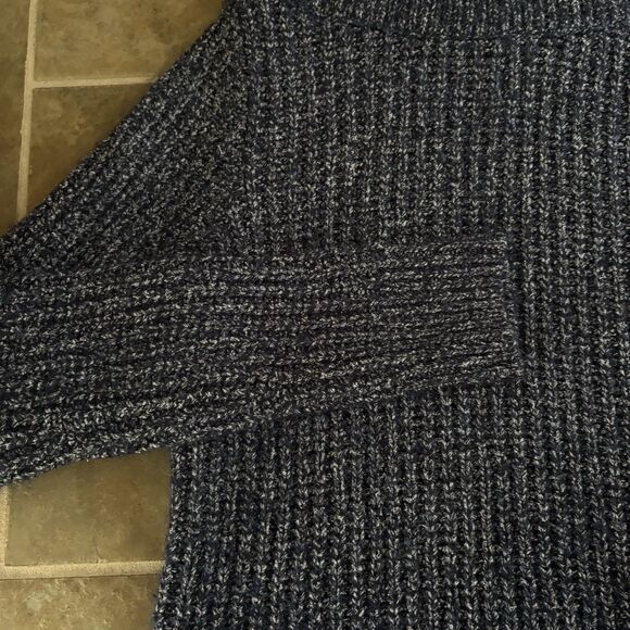 A Pea In The Pod Maternity Sweater Womens Size Medium Blue Mock Neck Warm - Picture 2 of 5